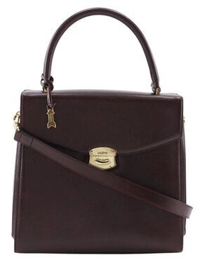 GOLD PFEIL 2WAYShoulder Handbag One handle Bordeaux Calfskin Women